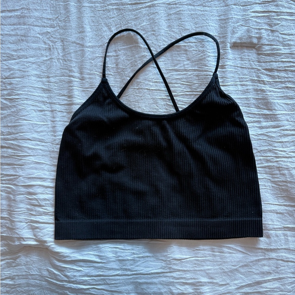 Black Ribbed Women's Tank